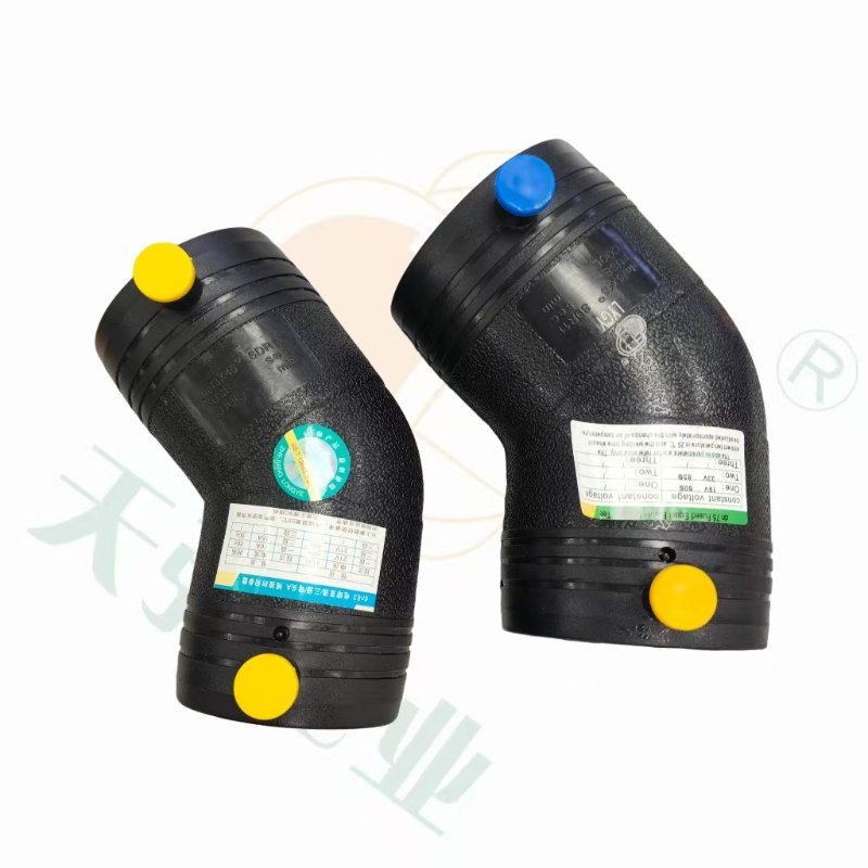Water Supply HDPE Fused 45-Degree Elbow Electrofusion Pipe Elbow
