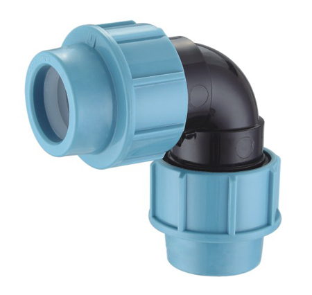 PP 90 deg elbow (Light blue 102)