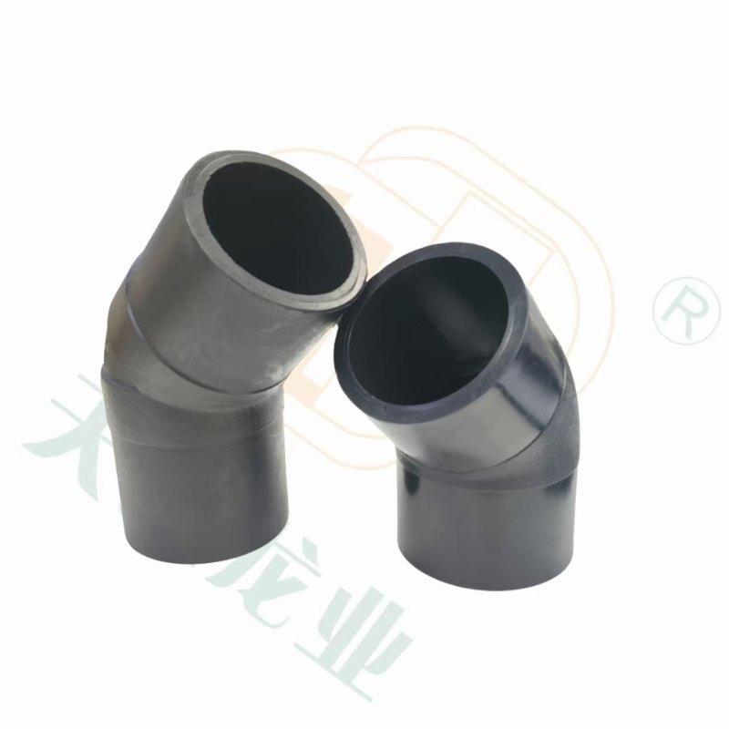 Pn16 Pressure HDPE 45 Degree Elbow for Water Supply Line with PE100 Material