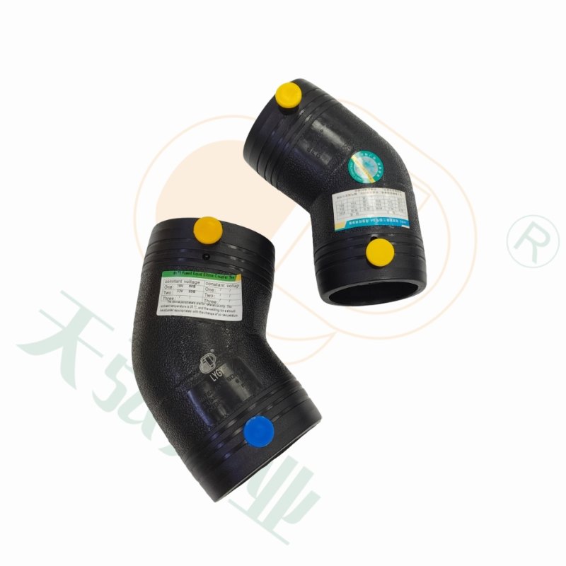 Water Supply HDPE Fused 45-Degree Elbow Electrofusion Pipe Elbow